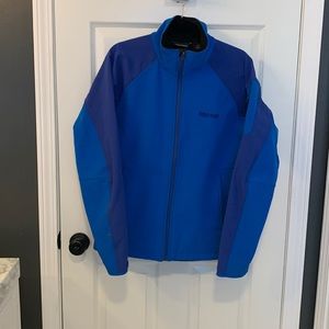 Men’s Marmot soft shell jacket, blue, sz M